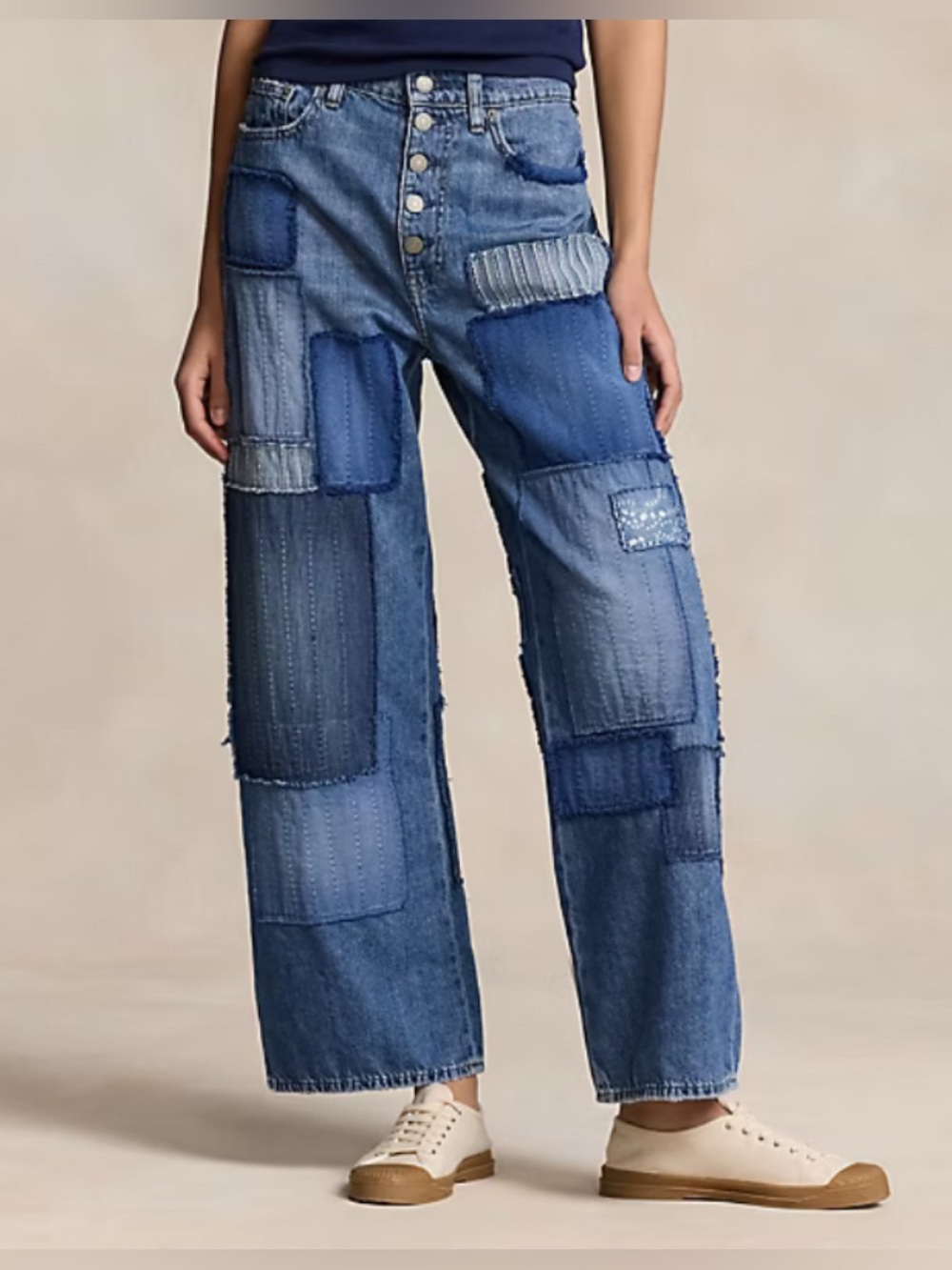 High-Rise Wide-Leg Crop Jean